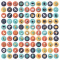 Flat design icons for technology, science and industrial Royalty Free Stock Photo