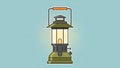 Illustration of a vintage lantern with a warm glowing light Royalty Free Stock Photo