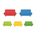 Colorful Sofas Collection Royalty Free Stock Photo