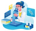 Microbiologist at Work Royalty Free Stock Photo