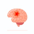 Flat design illustration of human brain Royalty Free Stock Photo