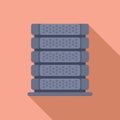 Flat design illustration of a server rack Royalty Free Stock Photo