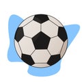 Flat Design Illustration Of A Soccer Ball, Great For Sports Or Football Themed Designs