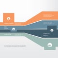 Flat design infographics concept for projects