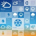 Flat design interface icon set