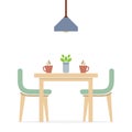 Flat Design Interior Dining Room