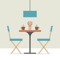 Flat Design Interior Dining Room