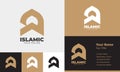 Flat design islamic dome modern logo template Royalty Free Stock Photo