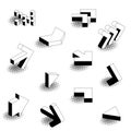 Flat design isometric arrow icon set. Royalty Free Stock Photo