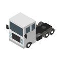 Flat design Isometric Tractor Unit. Truck Car. Vector