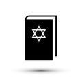 Flat design Jewish torah book icon, vector