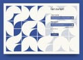 Flat design landing page. Login form user interface vector template. User-friendly design