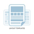 Flat Design Layout Templates Icon Royalty Free Stock Photo