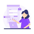 Flat Design Login Screen UI Concept