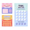 Flat design lottery ticket Vector illustration Royalty Free Stock Photo