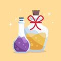 Flat design love potion illustration Vector illustration. Royalty Free Stock Photo