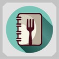 Flat Design Menu Icon with Long Shadow Royalty Free Stock Photo