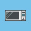 FLat Design Microwave Oven Vector Illustration.