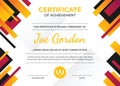 Flat design modern certificate Royalty Free Stock Photo