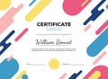 Flat design modern certificate Royalty Free Stock Photo