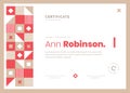 Flat design modern certificate Royalty Free Stock Photo