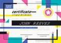Flat design modern certificate template Royalty Free Stock Photo