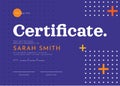 Flat design modern certificate template Royalty Free Stock Photo