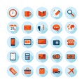 Flat design modern icons set on business and finan Royalty Free Stock Photo