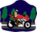 flat design motorbikes