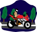flat design motorbikes Royalty Free Stock Photo