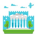 Flat design Parthenon