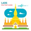 Flat design Pha That Luang