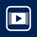 Flat design play video icon vector illustration Royalty Free Stock Photo