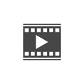 Flat design play video icon vector illustration Royalty Free Stock Photo