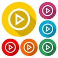 Flat design play video icon vector illustration Royalty Free Stock Photo