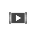 Flat design play video icon vector illustration Royalty Free Stock Photo