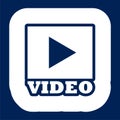 Flat design play video icon vector illustration Royalty Free Stock Photo