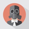 Flat Design Poison Gas Mask