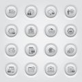 Flat Design Protection and Security Icons Set