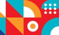 Flat design punchy color blocking pattern design vector background design Royalty Free Stock Photo