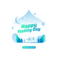 Happy fasting day greeting post