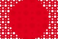 Flat Design Red Polka Dot Background Vector Illustration