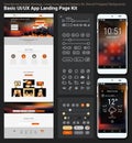 Flat design responsive pixel perfect UI mobile app and website template