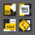 Flat design sale website banner template set . Royalty Free Stock Photo