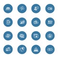 Flat Design Security and Protection Icons Set.