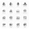 Flat Design Security and Protection Icons Set. Royalty Free Stock Photo