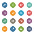 Flat Design Security and Protection Icons Set