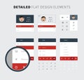 Flat design set ui kit for web Royalty Free Stock Photo