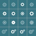 Flat design setting icon set, eps10