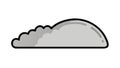 Flat design simple grey cloud vector icon, vector design Generative AI Royalty Free Stock Photo